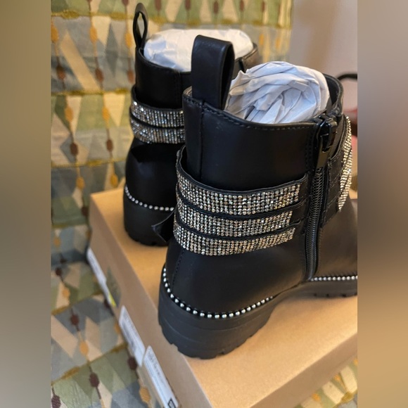 New Steve Madden black rhinestone detail black boots sz 5.5m $109 - Picture 4 of 7